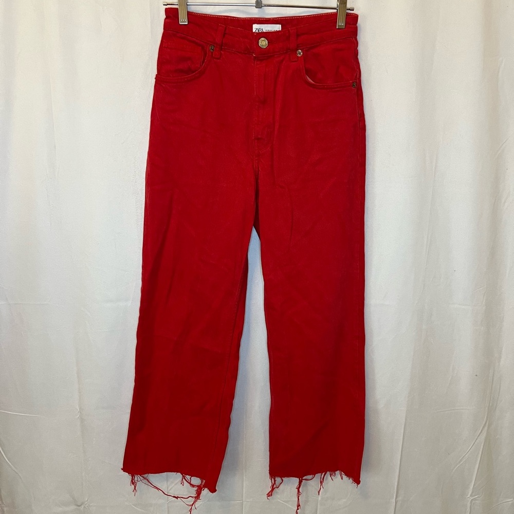Zara Red Straight Leg Women’s Jeans